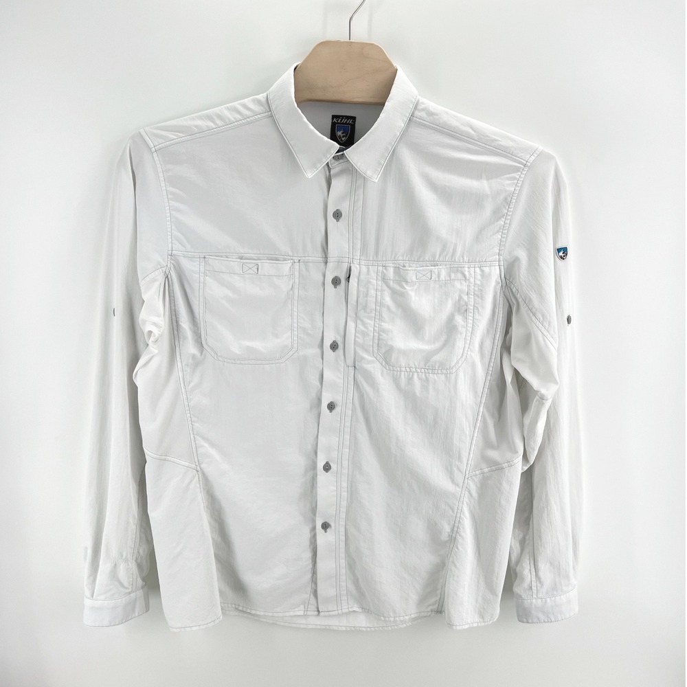 Kuhl Airspeed Technical Hiking Shirt XL Nylon Breathable White Gorpcore Outdoor